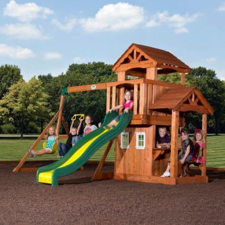 Swing Sets |  Hillcrest Swing Set Sports & Fitness Brown-Green