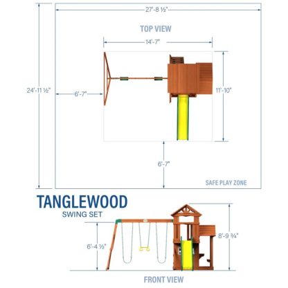 Swing Sets |  Tanglewood All-Cedar Swingset – Brown Sports & Fitness Swing Sets