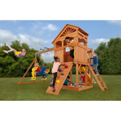 Swing Sets |  Timber Valley Wooden Swing Set Sports & Fitness Swing Sets