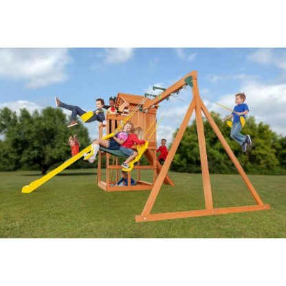 Swing Sets |  Timber Valley Wooden Swing Set Sports & Fitness Swing Sets