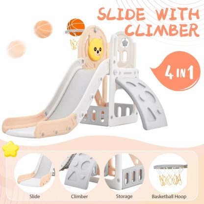 Swing Sets |  Toddler 4-in-1 Climber and Slide Sports & Fitness Pink