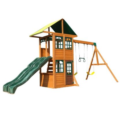 Swing Sets |  Treasure Cove Wooden Swing Set / Playset Sports & Fitness Swing Sets