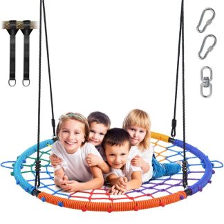 Swing Sets |  Trekassy 750lbs Spider Web Tree Swing 45 inch for Kids Adults with Swivel, 2pcs Tree Hanging Straps Sports & Fitness Swing Sets