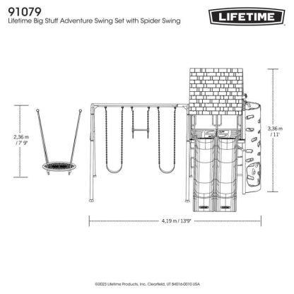 Swing Sets |  Two-Slide Swing Set Sports & Fitness Brown-Green