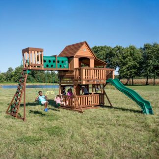 Swing Sets |  Woodridge Elite All Cedar Swing Set Sports & Fitness Brown