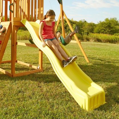 Swing Sets |  Yellow Cool Wave Slide – Mounts to 42″ to 48″ Platforms – 90″ L x 21″ W x 8″ H Sports & Fitness Swing Sets