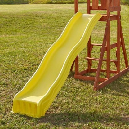 Swing Sets |  Yellow Cool Wave Slide – Mounts to 42″ to 48″ Platforms – 90″ L x 21″ W x 8″ H Sports & Fitness Swing Sets