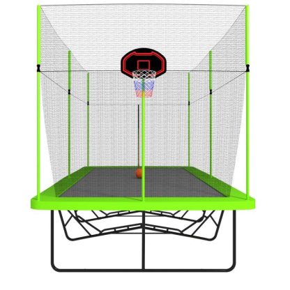 Trampolines |  10FT BY 17FT Rectangule Kids Recreational Trampolines, Safe Bounce Outdoor Backyard Trampoline for Kids Family Happy Time Sports & Fitness Trampolines