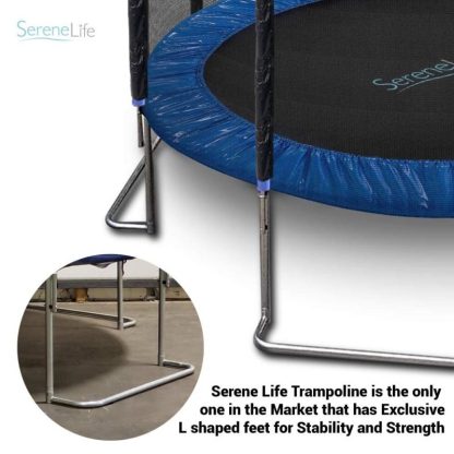 Trampolines |  12ft ASTM Approved Trampoline with Net Enclosure – Stable, Strong Kids and Adult Trampoline with Net – Outdoor Trampoline Sports & Fitness Multi