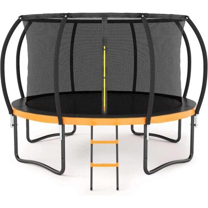 Trampolines |  12FT Big Trampoline With Inner Safety Enclosure Net,For Kids Sports & Fitness Trampolines