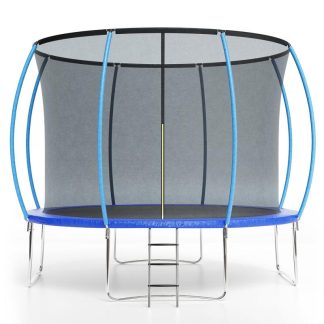 Trampolines |  12FT Trampoline, Recreational Trampolines with Enclosure Net and Ladder Sports & Fitness Blue/Green