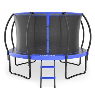 Trampolines |  12FT Trampoline with Enclosure 【Curved Poles Reinforced Type】 Recreational Trampolines with Ladder – ASTM Approval- Trampoline Sports & Fitness Trampolines