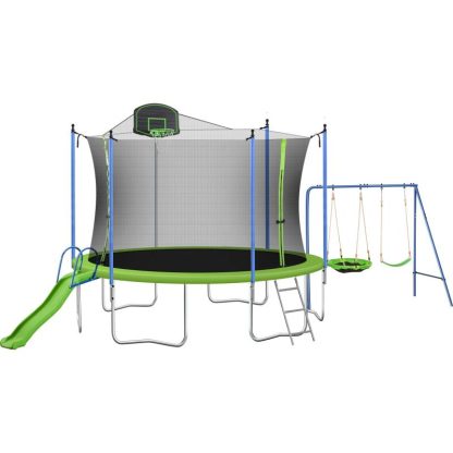 Trampolines |  12ft trampoline with swing Sports & Fitness Trampolines