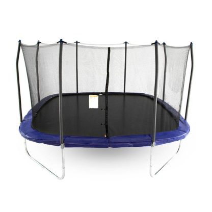 Trampolines |  14′ Square Trampoline with Enclosure – Blue Sports & Fitness Trampolines