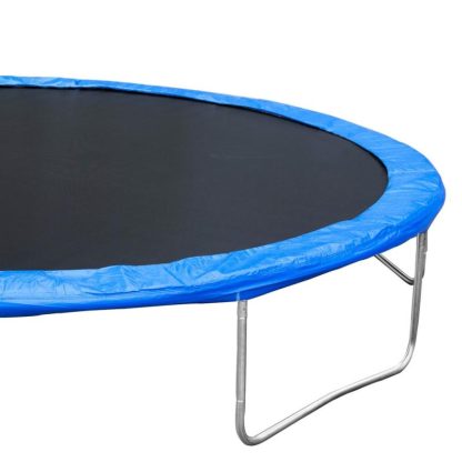 Trampolines |  14FT Blue/Green Switchable Outdoor Trampoline, Trampoline Enclosure and Netting, Sports Fitness Trampoline with Basketball Hoop Sports & Fitness Trampolines