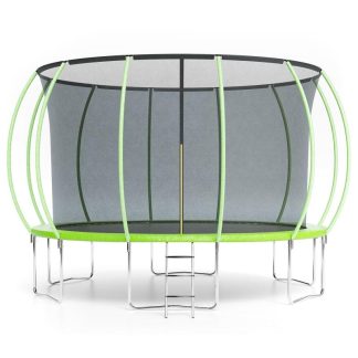 Trampolines |  14FT Trampoline, Recreational Trampolines with Enclosure Net and Ladder Sports & Fitness Blue/Green