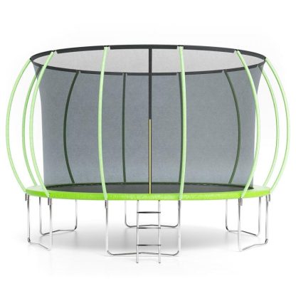 Trampolines |  14FT Trampoline, Recreational Trampolines with Enclosure Net and Ladder Sports & Fitness Blue/Green