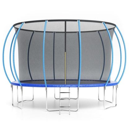 Trampolines |  14FT Trampoline, Recreational Trampolines with Enclosure Net and Ladder Sports & Fitness Blue/Green