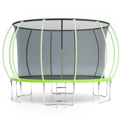 Trampolines |  14FT Trampoline, Recreational Trampolines with Enclosure Net and Ladder Sports & Fitness Blue/Green