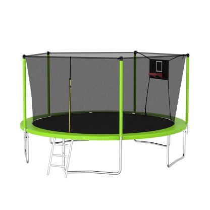 Trampolines |  14FT Trampoline Set with Swing,Sports Fitness Trampolines with Enclosure Net, Recreational Trampolines for Outdoor Indoor Sports & Fitness Trampolines