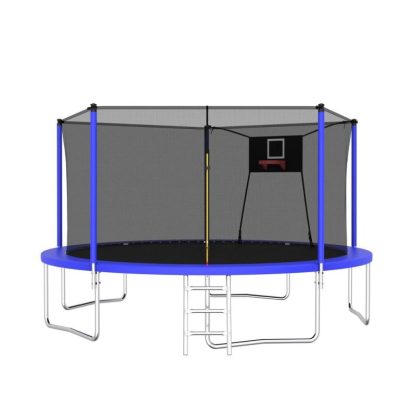 Trampolines |  14FT Trampoline Set with Swing,Sports Fitness Trampolines with Enclosure Net, Recreational Trampolines for Outdoor Indoor Sports & Fitness Trampolines