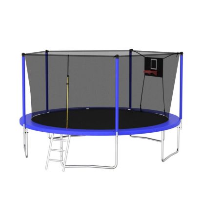 Trampolines |  14FT Trampoline Set with Swing,Sports Fitness Trampolines with Enclosure Net, Recreational Trampolines for Outdoor Indoor Sports & Fitness Trampolines