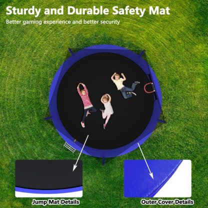 Trampolines |  14FT Trampoline Set with Swing,Sports Fitness Trampolines with Enclosure Net, Recreational Trampolines for Outdoor Indoor Sports & Fitness Trampolines