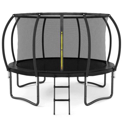 Trampolines |  14FT Trampoline With Enclosure Net, Ladder and Spring Cover Padding Sports & Fitness Blue-Black/Black/Orange-Black