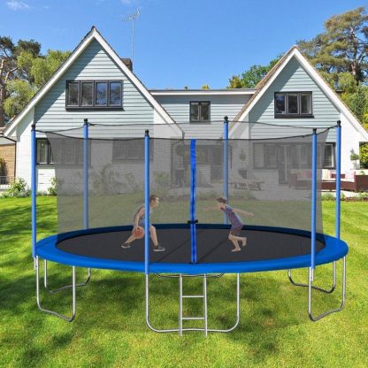 Trampolines |  14FT Trampoline with Enclosure Net Outdoor Jump Trampoline – ASTM Approved-Combo Bounce Exercise Trampoline Sports & Fitness Trampolines