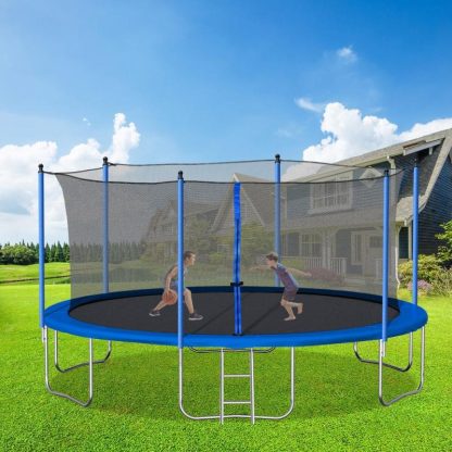 Trampolines |  14FT Trampoline with Enclosure Net Outdoor Jump Trampoline – ASTM Approved-Combo Bounce Exercise Trampoline Sports & Fitness Trampolines