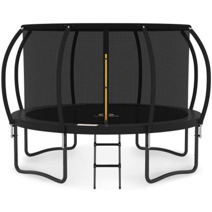 Trampolines |  14FT Trampoline with Enclosure – Recreational Trampolines with Ladder and AntiRust Coating, ASTM Approval Outdoor Trampoline Sports & Fitness Black & Blue/Orange & Black/Red & Black/Yellow & Black