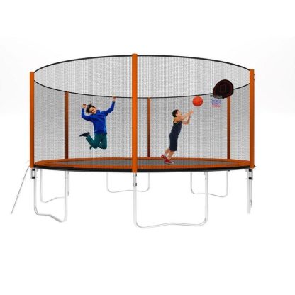 Trampolines |  14FT Trampoline with Ladder and Outer Safety Enclosure, for Backyard Sports & Fitness Trampolines