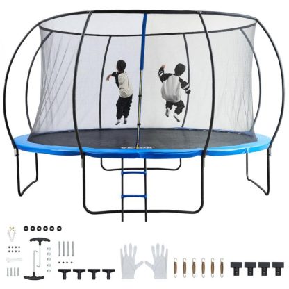 Trampolines |  14FT Trampoline,Trampoline with Enclosure Net,Outdoor Recreational Trampolines for Kids Adults Sports & Fitness Trampolines