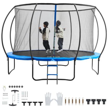 Trampolines |  14FT Trampoline,Trampoline with Enclosure Net,Outdoor Recreational Trampolines for Kids Adults Sports & Fitness Trampolines