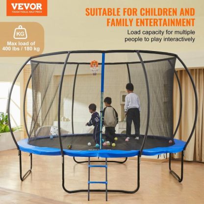 Trampolines |  14FT Trampoline,Trampoline with Enclosure Net,Outdoor Recreational Trampolines for Kids Adults Sports & Fitness Trampolines