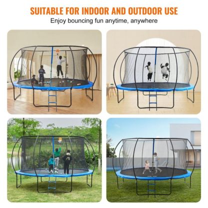 Trampolines |  14FT Trampoline,Trampoline with Enclosure Net,Outdoor Recreational Trampolines for Kids Adults Sports & Fitness Trampolines