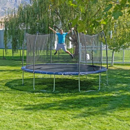 Trampolines |  15×13 Oval Trampoline Combo with Navy Spring Pad Sports & Fitness Trampolines