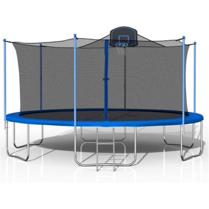 Trampolines |  16FT Trampoline for Kids with Safety Enclosure Net and Ladder Sports & Fitness Trampolines