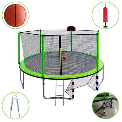 Trampolines |  16FT Trampoline with Basketball Hoop pump and Ladder Sports & Fitness Trampolines