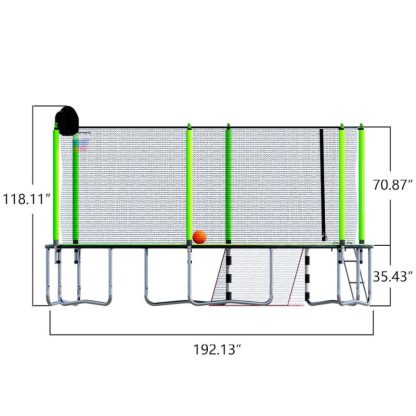 Trampolines |  16FT Trampoline with Basketball Hoop pump and Ladder Sports & Fitness Trampolines