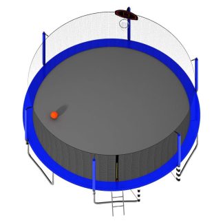 Trampolines |  16FT Trampoline with Basketball Hoop pump and Ladder(Inner Safety Enclosure) with soccer goal blue Sports & Fitness Trampolines