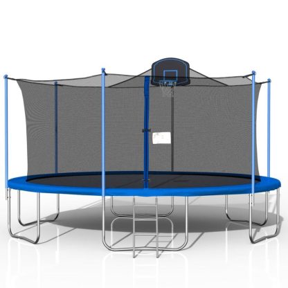 Trampolines |  16FT Trampoline with Enclosure Net and Ladder for Outdoor Kids Adults Sports & Fitness Trampolines