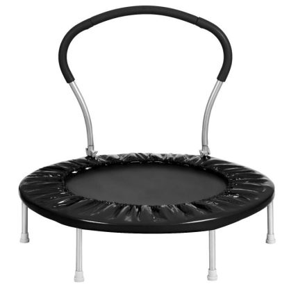 Trampolines |  36Inch Kids Trampoline with Handle, Indoor Round Mini Trampoline, Adult Fitness PVC Cover Trampoline for Outdoor Sports & Fitness Trampolines