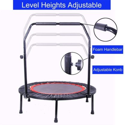 Trampolines |  40 Inch Mini Exercise Trampoline for Adults or Kids – Black Sports & Fitness Black