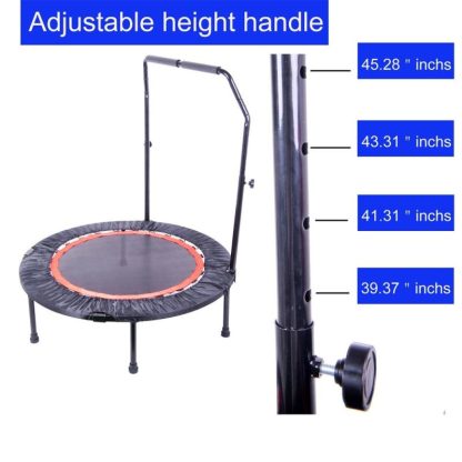 Trampolines |  40 Inch Mini Exercise Trampoline for Adults or Kids – Black Sports & Fitness Black