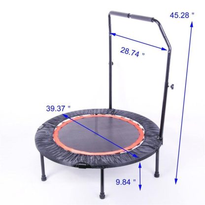 Trampolines |  40 Inch Mini Exercise Trampoline for Adults or Kids – Black Sports & Fitness Black