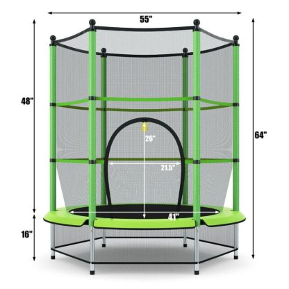 Trampolines |  55″ Kids Trampoline for Indoor/Outdoor Exercise Sports & Fitness Trampolines