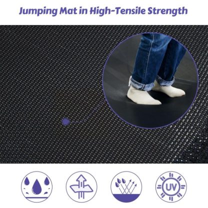 Trampolines |  7FT Kids Trampoline with Slide/Safety Net/Rolling Shutter Door/Ladder Sports & Fitness Trampolines