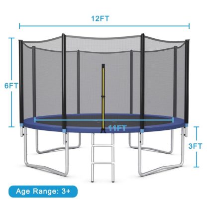 Trampolines |  8/10/12/14/15/16 FT Outdoor Trampoline Bounce Combo W/Closure Net Sports & Fitness Trampolines