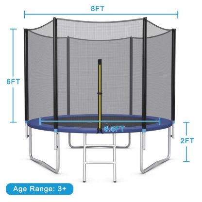 Trampolines |  8/10/12/14/15/16 FT Outdoor Trampoline Bounce Combo W/Closure Net Sports & Fitness Trampolines